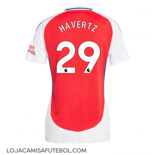 Camisa de Futebol Arsenal Kai Havertz #29 Equipamento Principal Mulheres 2024-25 Manga Curta